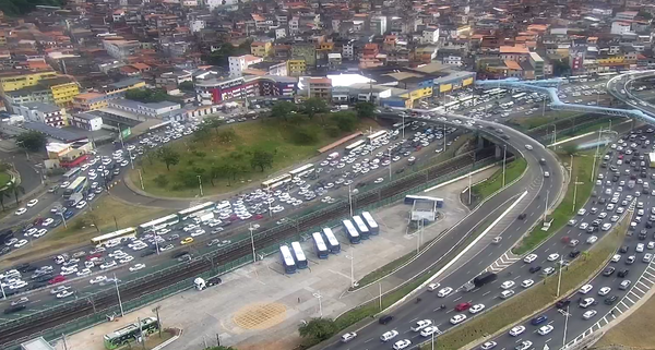 Congestionamento sentido rodoviaria 