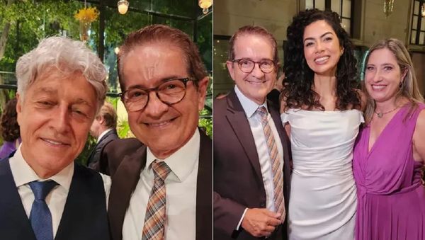 Amigos jornalistas compartilharam fotos do casamento de Caco Barcelos