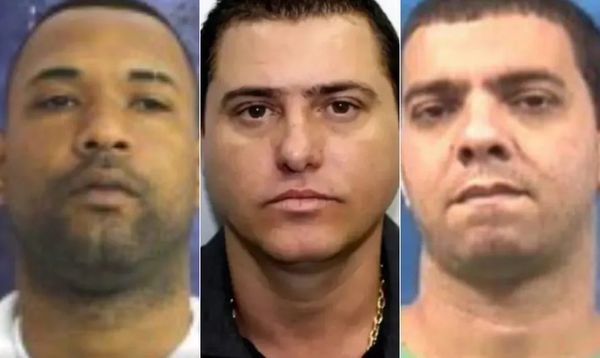 Da esquerda para a direita: Danilo Dias Lima, o Tandera; Luis Antônio da Silva Braga, o Zinho; e Wilton Carlos Rabello Quintanilha, o Abelha 