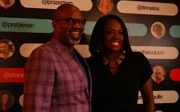 A atriz Viola Davis e o marido Julius Tennon participaram do coquetel de abertura do Festival, em Salvador