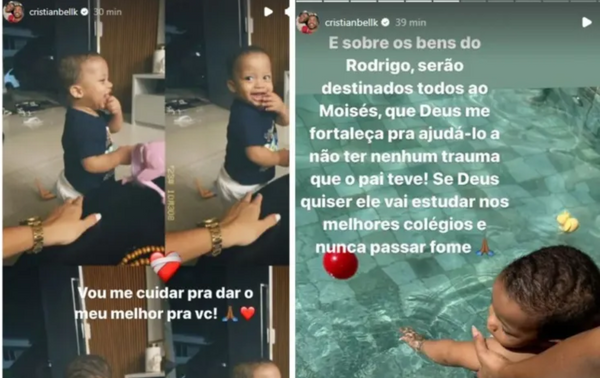 Cristian Bell e filho de mendoim