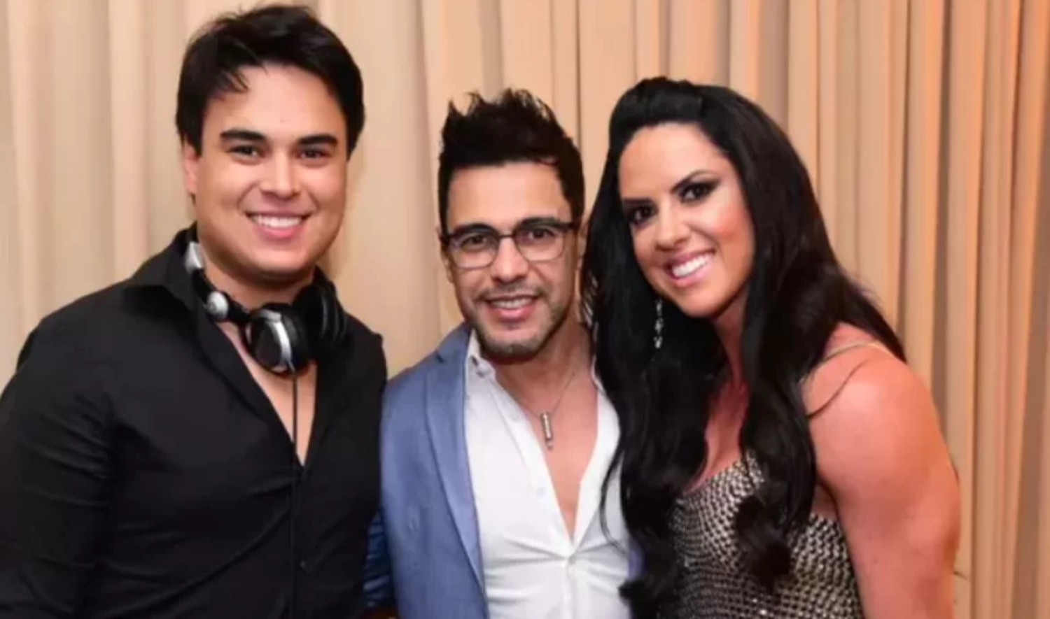Igor, Zezé Di Camargo e Graciele Lacerda por Redes sociais 
