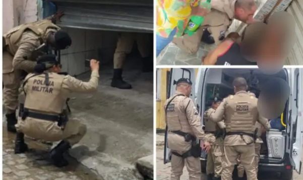 O homem foi atendido por uma equipe da Samu por Divulgação/PM