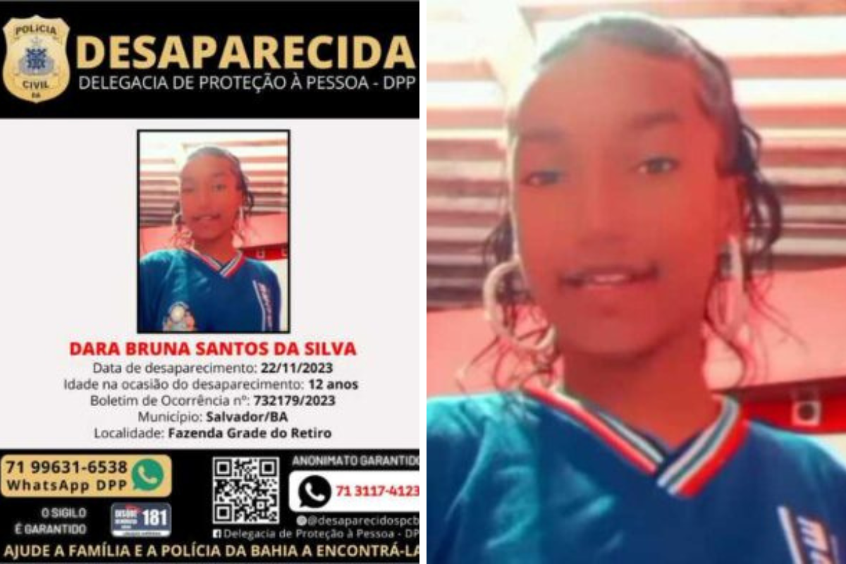 Desaparecida, menina de 12 anos avisa pai que está machucada