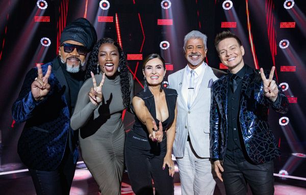 Brown, Iza, Fátima, Lulu e Teló