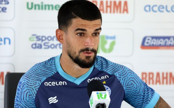 Cauly em entrevista coletiva do Bahia