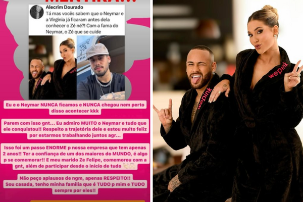 A influenciadora Virginia Fonseca negou que tenha se relacionado com Neymar
