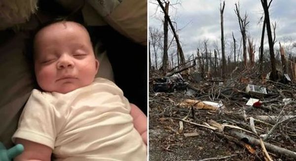 Bebê sobreviveu a tornado