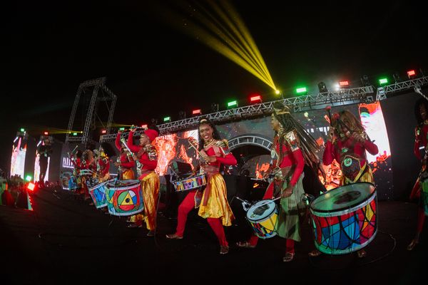Banda Didá durante Club Renaissance, da cantora Beyoncé