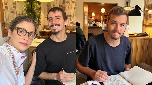 Renata Vasconcellos surpreende e aparece em clique raro com os dois filhos