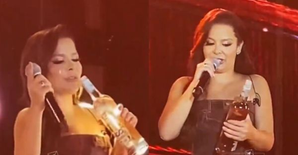 Maraisa confunde bebida com microfone