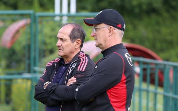 Muricy Ramalho e Dorival Júnior em treino do São Paulo 