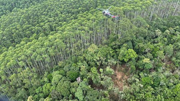 Helicóptero foi localizado pela Polícia Militar