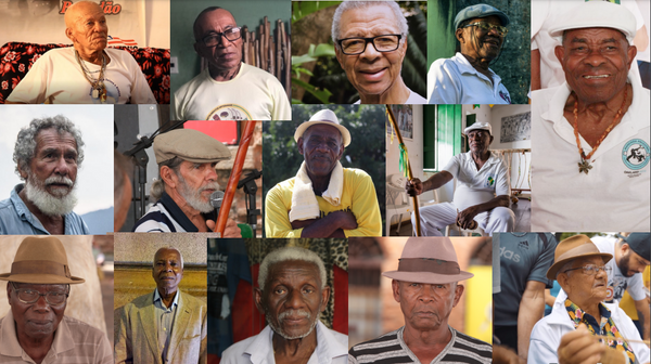 Mestres homenageados no evento
