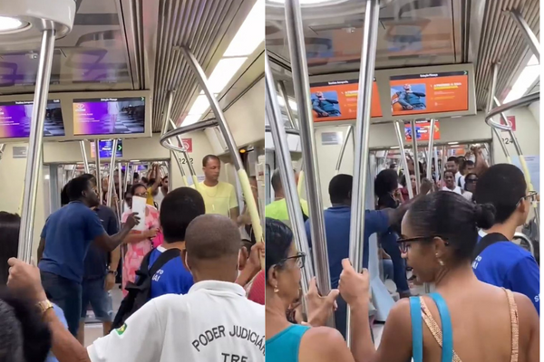 Homem gritava e apontava para mulher em metrô