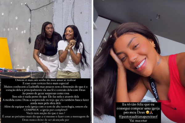 Ludmilla agora é proprietária de uma igreja evangélica no Rio de Janeiro