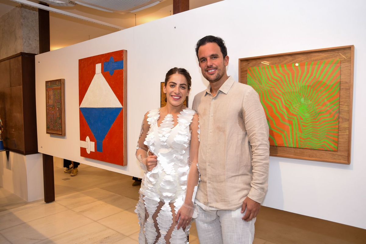 Camila Yunes e Conrado Mesquita na exposição