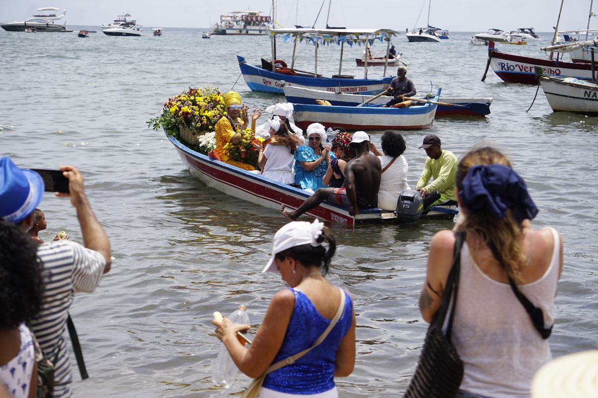Grupo veio de João Pessoa para a festa de Iemanjá