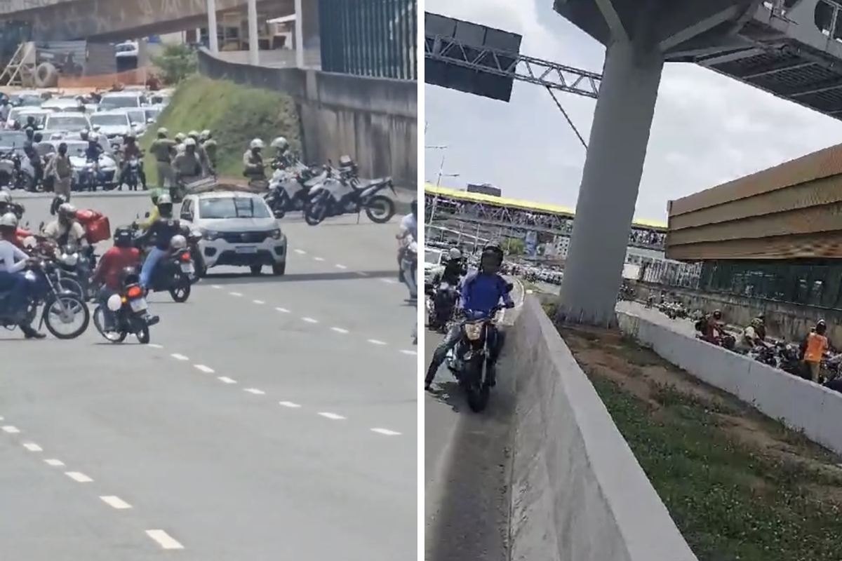 Motociclistas acusam polícia de agressão na Av. ACM