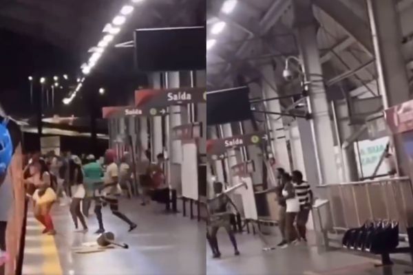 Briga na Estação Retiro do metrô