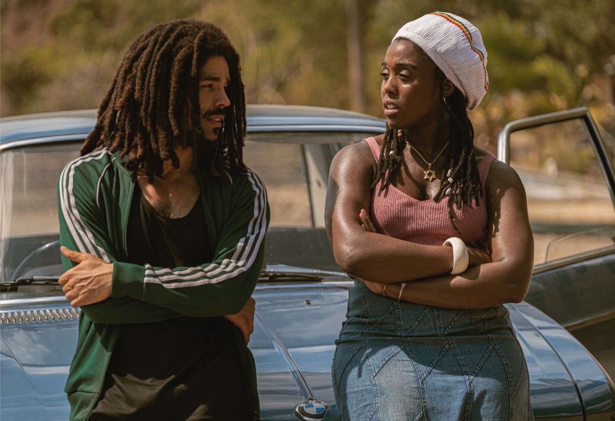 Bob Marley e Rita Marley em Bob Marley: One Love (2024)