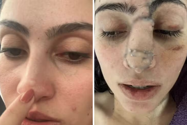 Juliana Vilela, de 30 anos, descobriu o câncer raro após uma 'cauterização' no nariz