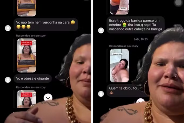 A influenciadora Thais Carla usou as redes sociais para desabafar sobre seguidores que mandam mensagens de cunho gordofóbico