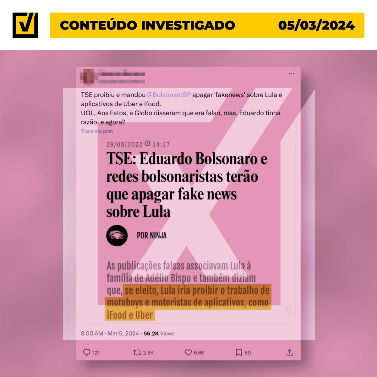 É falso que proposta do governo proíba Uber e iFood no Brasil