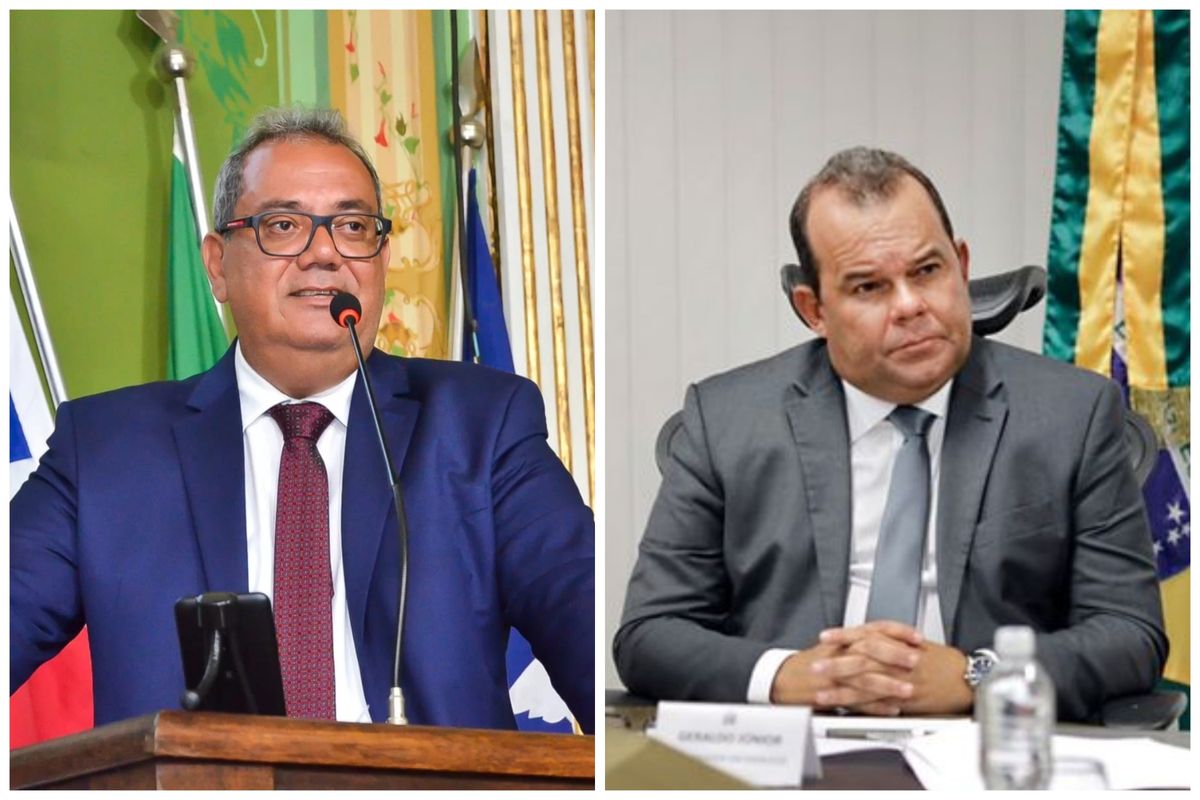 Presidente da Câmara de Salvador, Carlos Muniz, e o vice-governador da Bahia, Geraldo Júnior