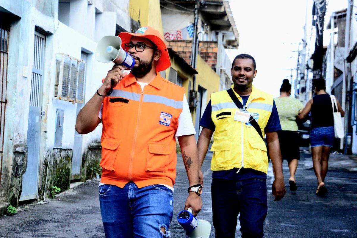 Simulado de evacuação em área de risco