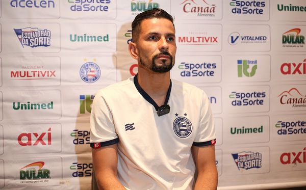 Marcos Felipe em entrevista coletiva do Bahia