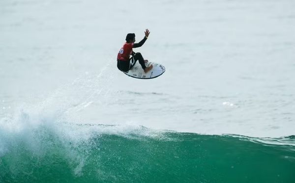 Gabriel Medina em Peniche: brasileiro foi superado na semifinal