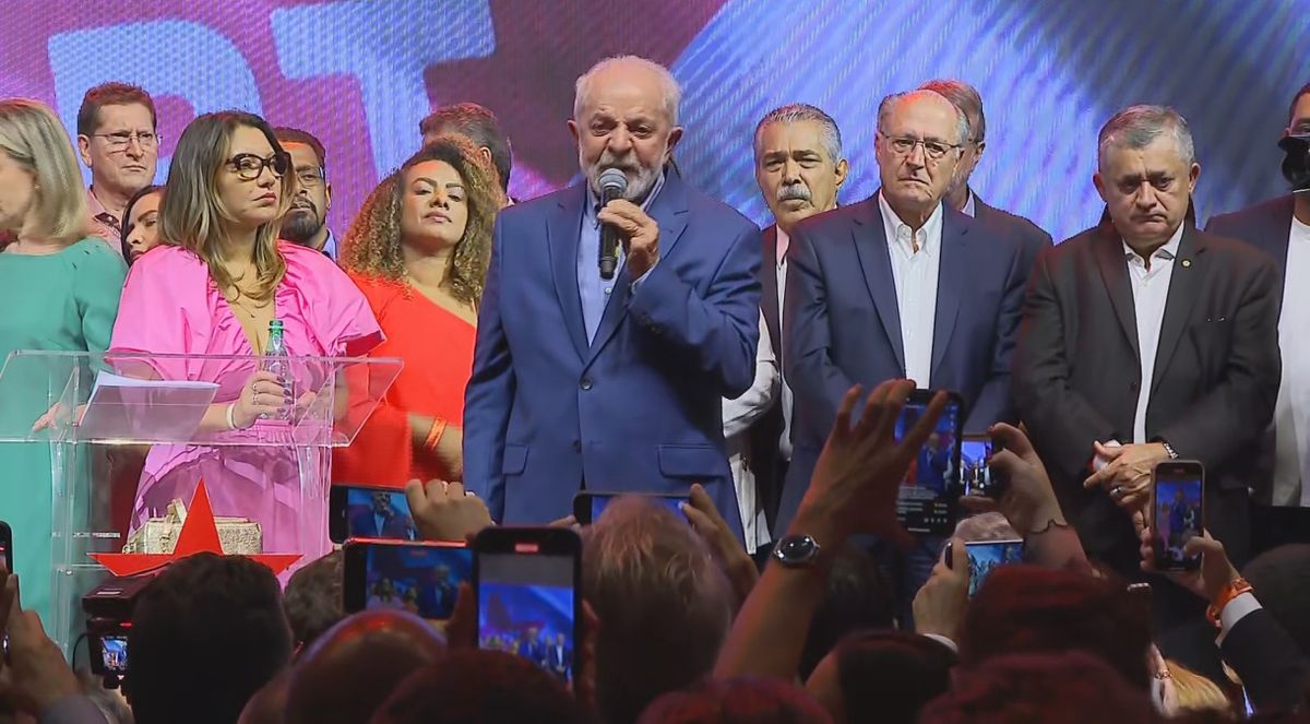 Lula durante evento do PT