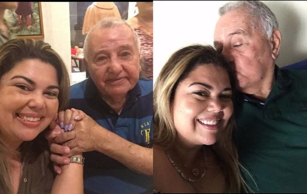 Fabiana Karla e o pai 