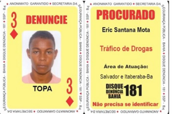 O ‘Três de Ouros’ do Baralho do Crime foi preso após troca de informações entre a PC da Bahia e de Minas
