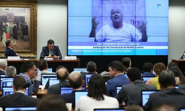 Sessão da CCJ da Câmara dos Deputados que votaria a prisão do deputado Chiquinho Brazão
