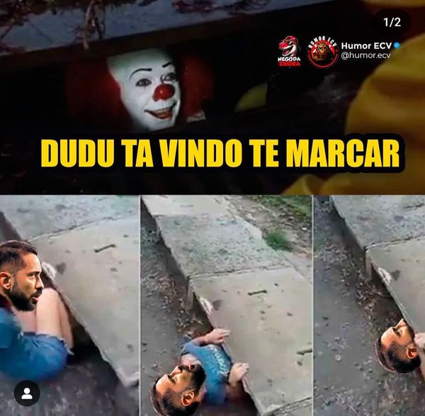 Meme sobre Dudu e Everton Ribeiro