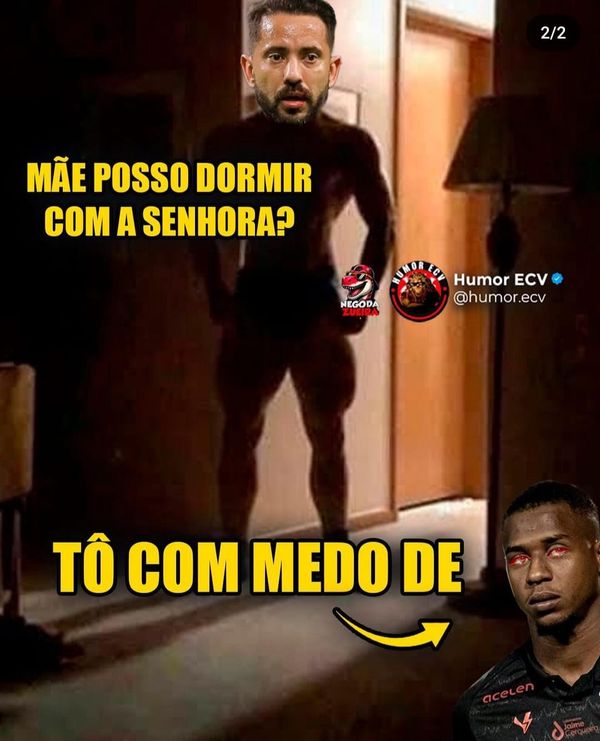 Meme sobre Everton Ribeiro e Dudu