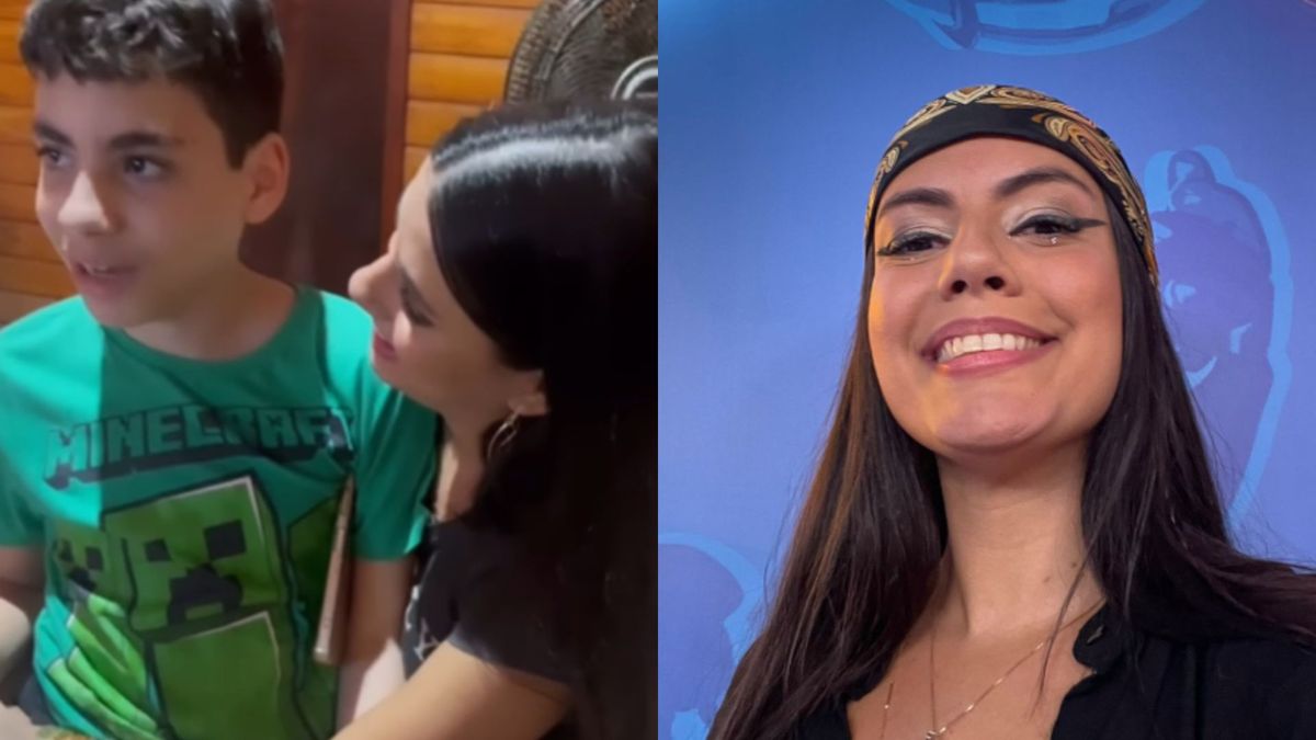 Fernanda reencontrou o filho