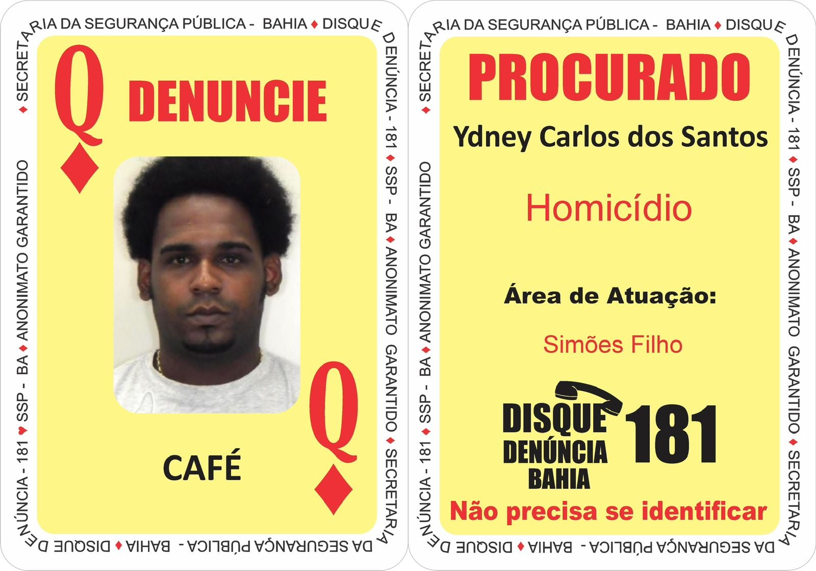 “Café” teria auxiliado no plano de execução de Mãe Bernadete por Divulgação/SSP-BA