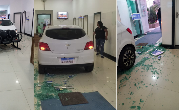 Carro invade hospital em Milagres