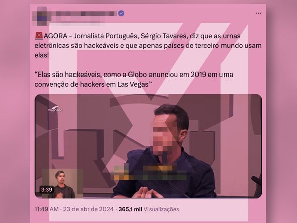 Imagem - Influenciador português engana ao afirmar que Globo noticiou sobre urnas eletrônicas brasileiras hackeadas nos EUA