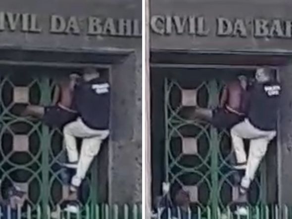 Imagem - Homem escala portão e tenta invadir sede da Polícia Civil na Piedade