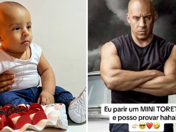 Imagem - "Mini Toretto": bebê brasileiro viraliza por semelhança com Vin Diesel