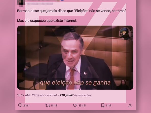 Imagem - Barroso reproduzia relato de senador quando disse que “eleição em Roraima não se ganha, se toma”