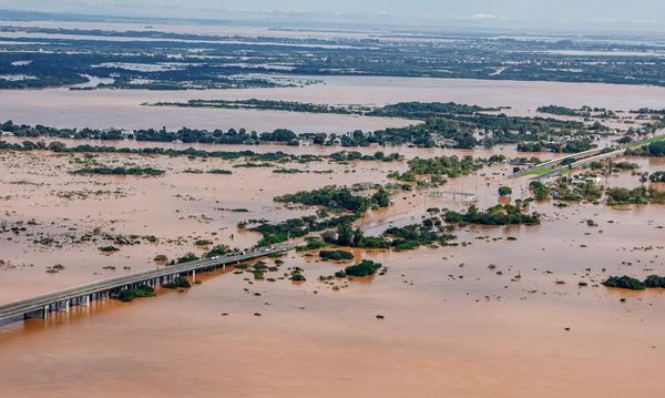 Cidade inundada no Rio Grande do Sul