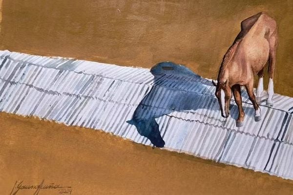 Pintura do cavalo Caramelo 
