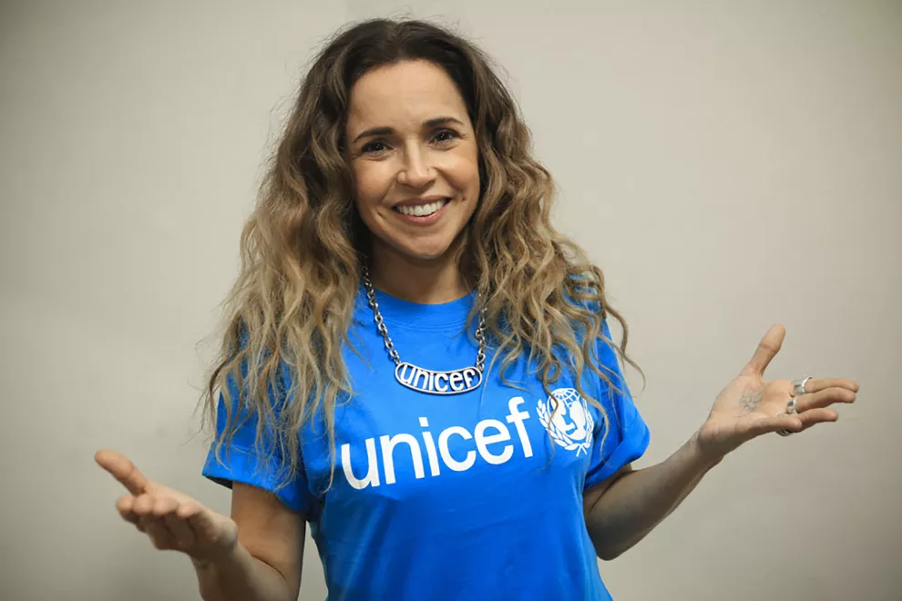 Daniela Mercury na Unicef por Divulgação Unicef