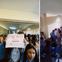Imagem - Alunos do Thales de Azevedo protestam contra precarização do ensino e insegurança