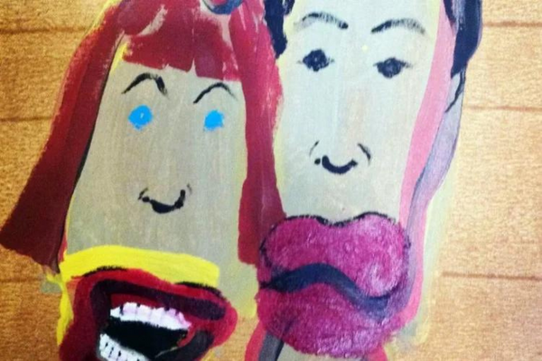 Roberto de Carvalho compartilhou pintura que Rita Lee havia feito dos rostos do casal